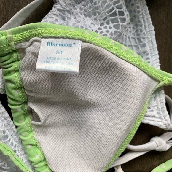 Top shop Triangle bikini white orange and green - Picture 4 of 5